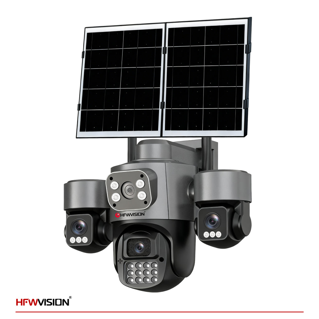 6MP Triple-Lens 4G Solar Security Camera AOV with 14W Solar Panel & Full-Color Night Vision