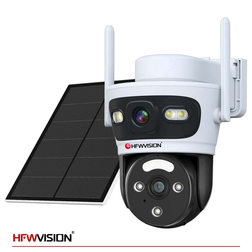 6MP Dual-Lens 4G LTE Solar Security Camera PTZ with 7W Solar Panel