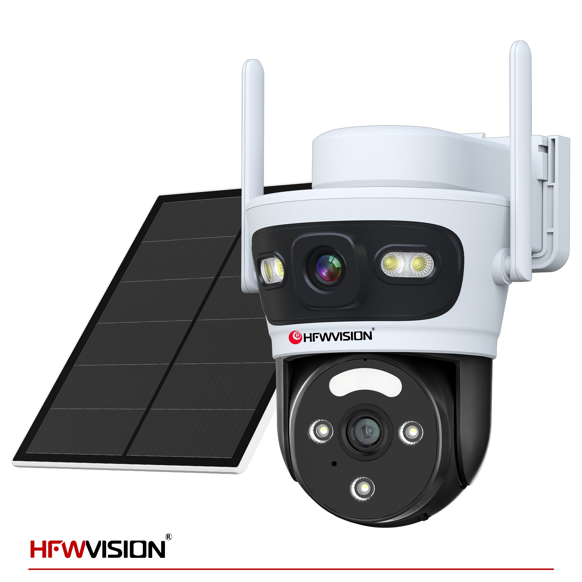 6MP Dual-Lens 4G LTE Solar Security Camera PTZ with 7W Solar Panel