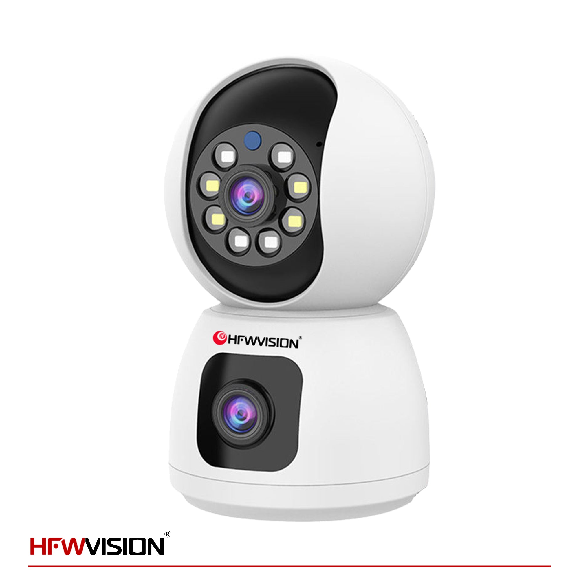 6MP Dual-Lens WiFi Dome Camera - 360° Pan/Tilt, Dual-Band WiFi, AI Tracking