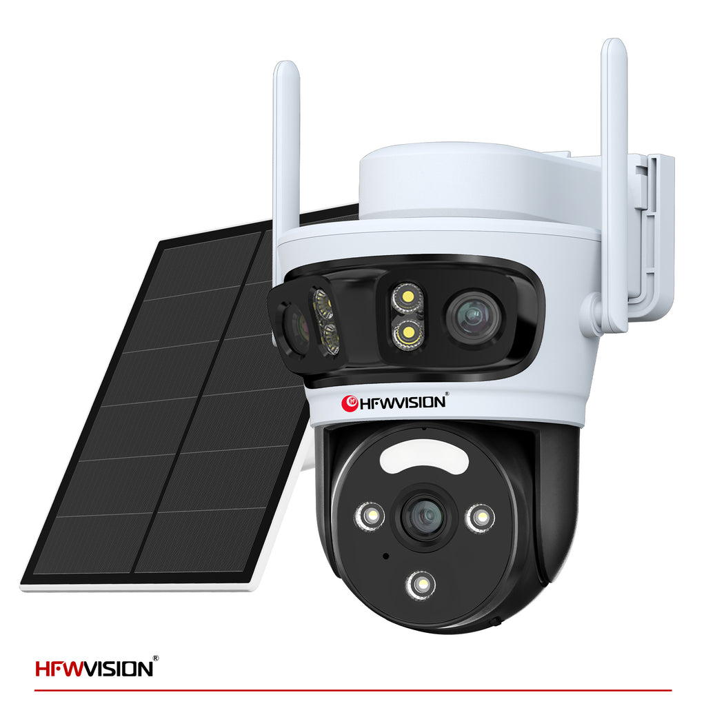 9MP Triple-Lens 4G LTE Solar Security Camera PTZ with 7W Solar Panel
