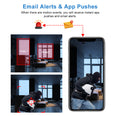 HFWVISION POE NVR motion detection alert diagram, instant app push and email notification
