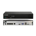 HFWVISION 4CH POE AI NVR rear panel interface close-up, POE ports HDMI VGA USB connection ports