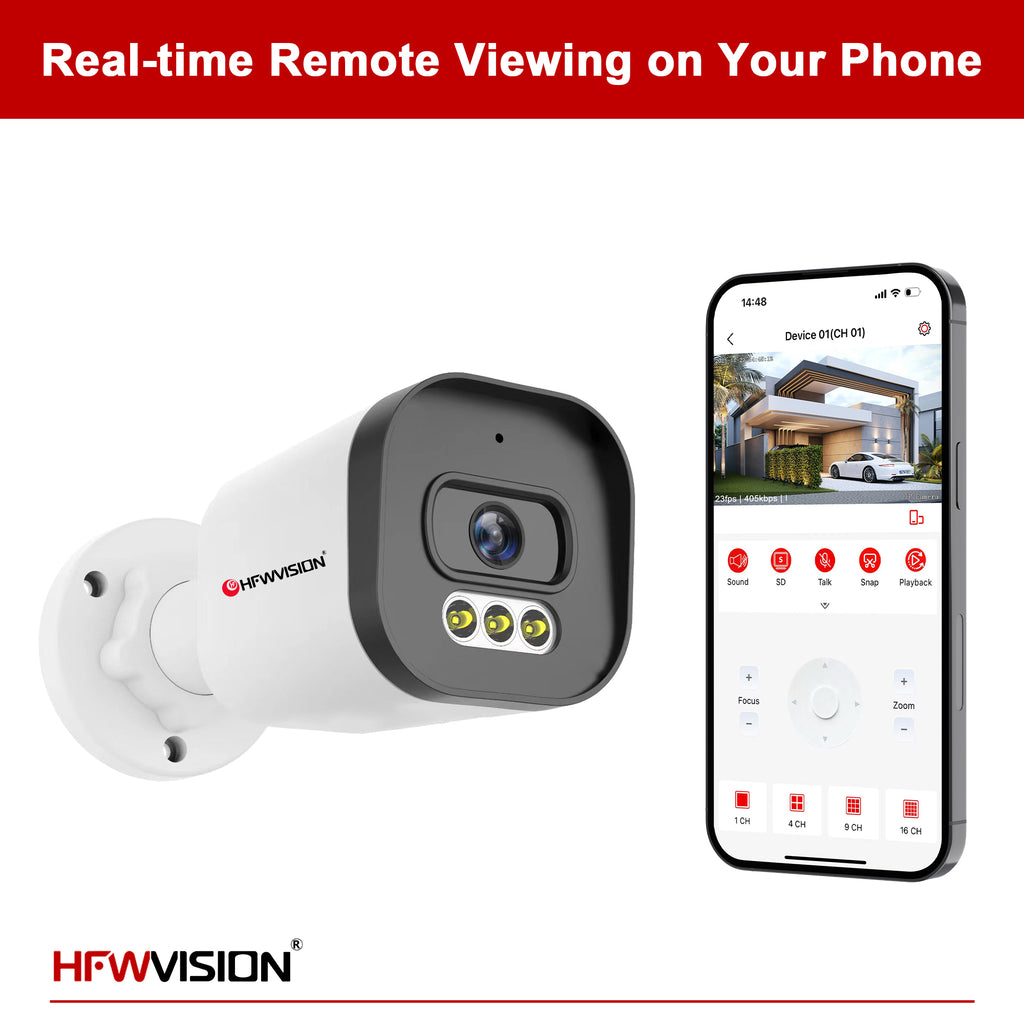 8MP Starlight Bullet POE Camera (NSW655) - Full Color Night Vision, Two-Way Audio