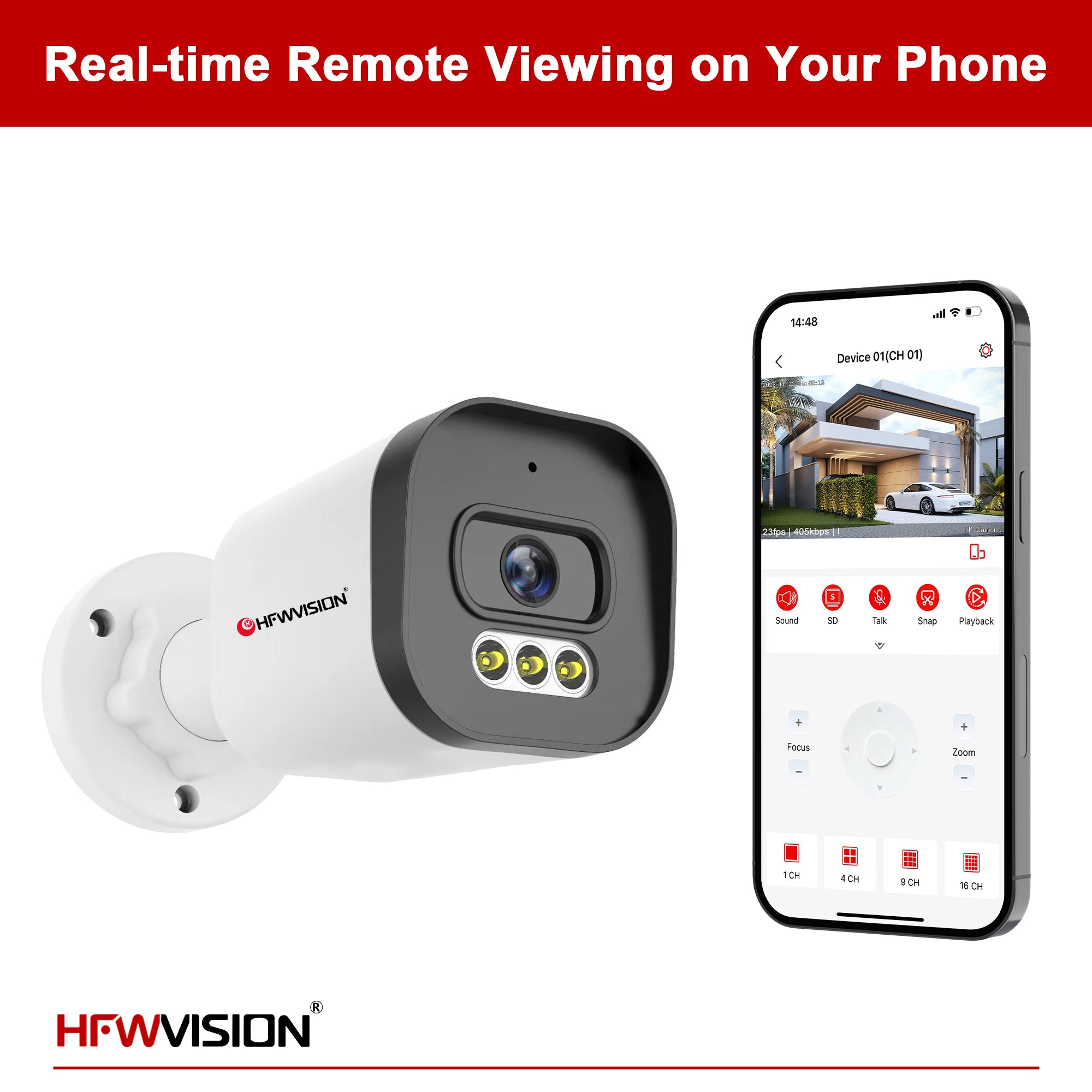 8MP Starlight Bullet POE Camera (NSW655) - Full Color Night Vision, Two-Way Audio