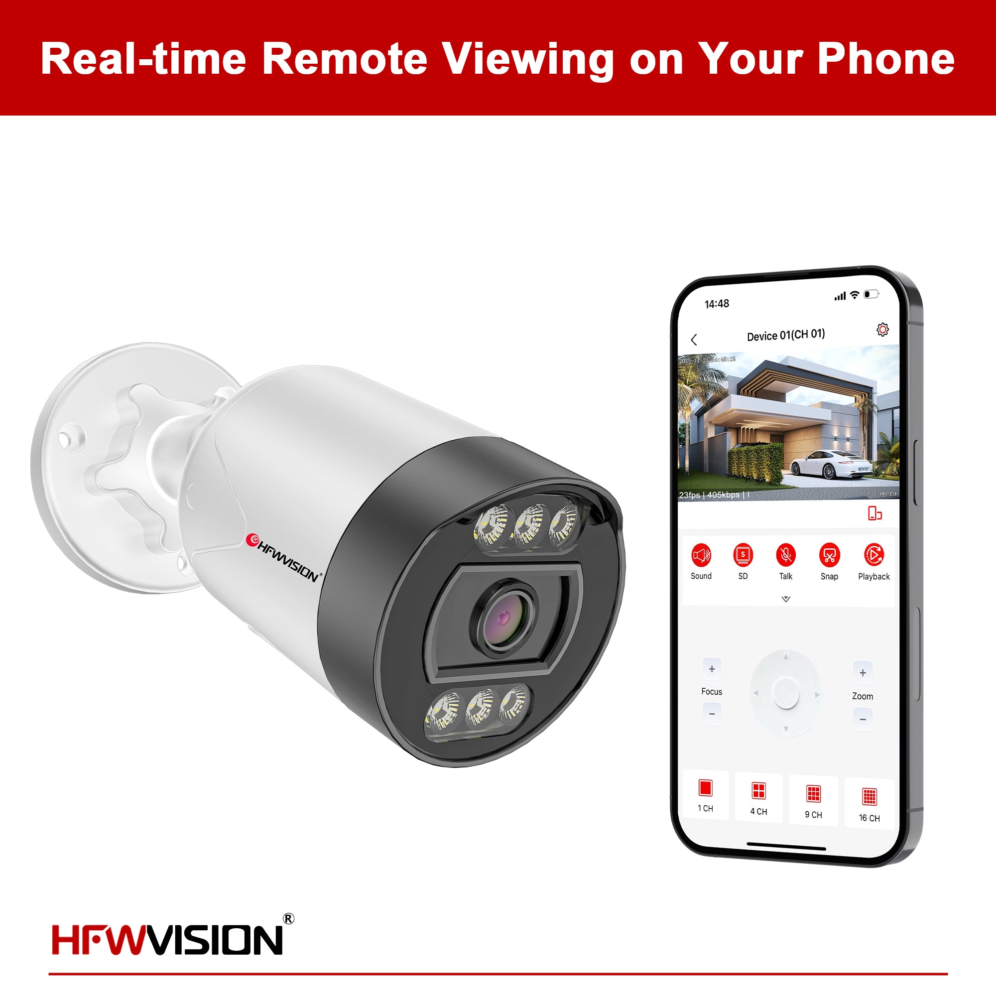 8MP Starlight Bullet POE Camera (NSW631) - Full Color Night Vision, Two-Way Audio