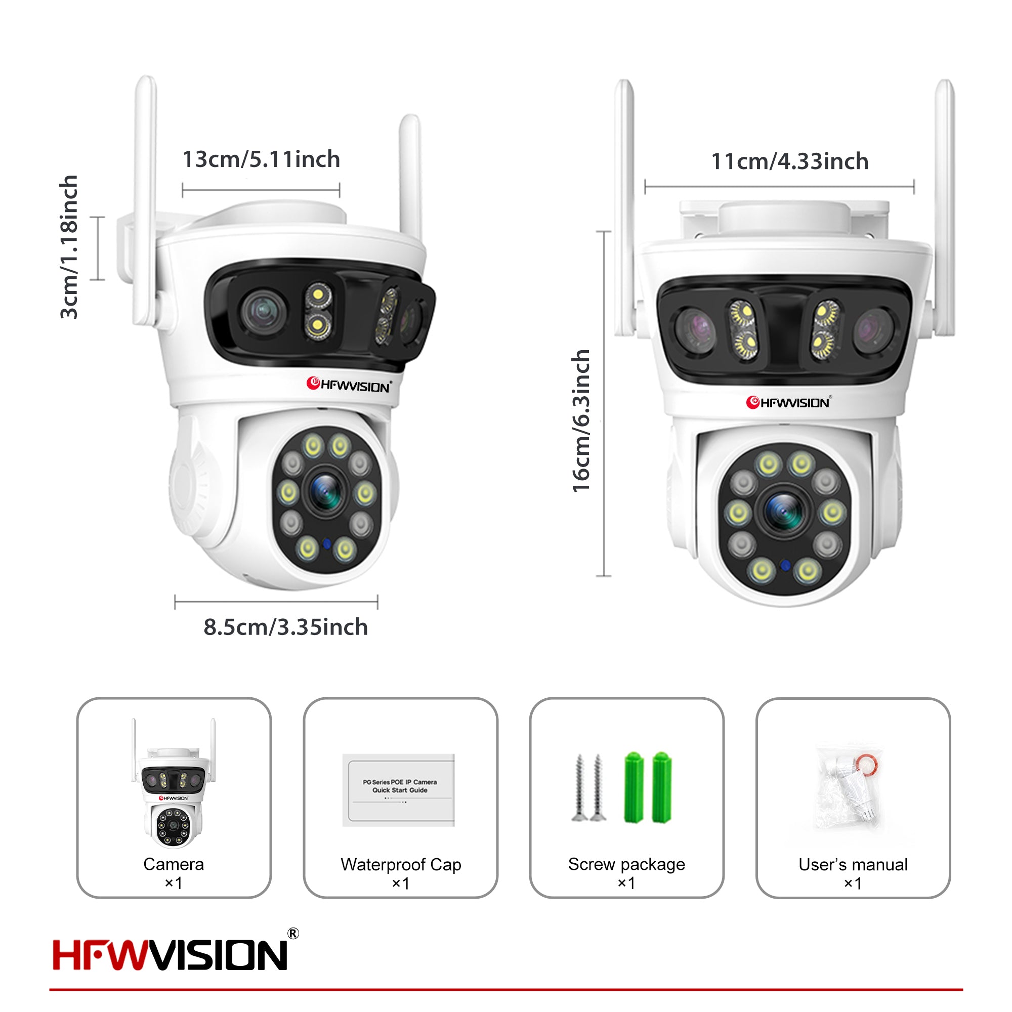 9MP Triple-Lens WiFi PTZ Security Camera — 360° Pan/Tilt, AI Human Tracking, Full-Color Night Vision