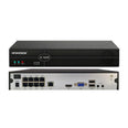 HFWVISION 8CH POE AI NVR rear panel interface close-up, POE ports HDMI VGA USB connection ports
