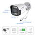 HF-NSW619D camera interface showing HD lens, microphone, LED lights, LAN PoE port and DC 12V port