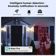 HFWVISION AI human detection and smart alerts on dual-lens WiFi window security camera