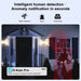 HFWVISION AI human detection and smart alerts on dual-lens WiFi window security camera