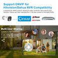 HF-NSW668-E8E ONVIF compatible with Hikvision and Dahua NVR — Multi-User Sharing via QR code with family live viewing on smartphone