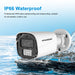 HF-NSW668-E8E IP66 waterproof and dustproof outdoor bullet camera with 8 LED lights in heavy rain and water splashes